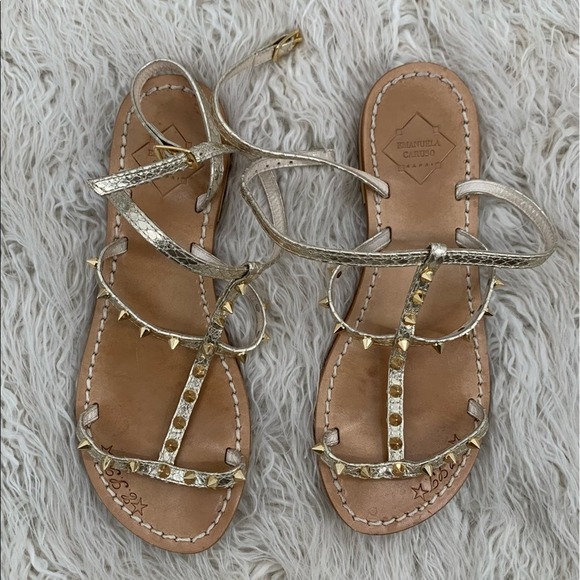 Emanuela Caruso Studded Strap Sandals Women’s 37 - Picture 1 of 14